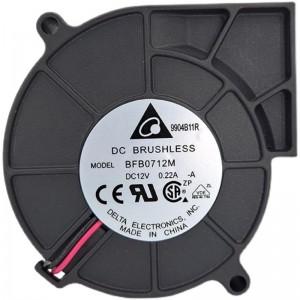 DELTA BFB0712M-A 12V 0.22A 2wires Cooling Fan 
