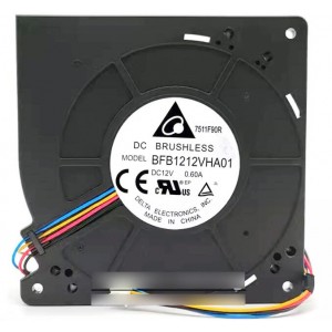 DELTA BFB1212VHA01 12V 0.60A 4wires Cooling Fan