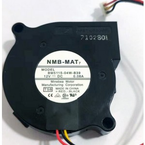 NMB-MAT BM5115-04W-B39 12V 0.08A 3wires Cooling Fan 