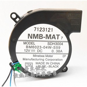 NMB BM6023-04W-S59 12V 0.38A 2wires Cooling Fan