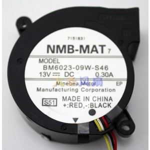 NMB BM6023-09W-S46 13V 0.30A 4wires cooling fan