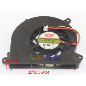 AVC BN4510B05H 5V 0.30A 3wires Cooling Fan