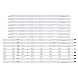 Samsung DCGE-550DCB-R5 DCGE-550DCA-R5 BN96-33493A / BN96-33494A (LM41-00093B LM41-00093C, 2014SVS55_CURVED_3228_R07, 2014SVS55_CURVED_3228_L08, 140526) LED Strips - 16 Strips