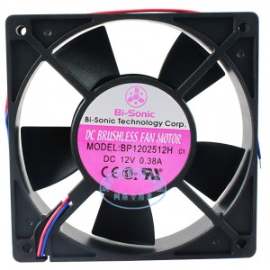 Bi-sonic BP1202512H 12V 0.38A 2wires Cooling Fan - Original New