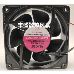 Bi-Sonic BP1203824M-03 24V 0.60A 2 Wires Cooling Fan 