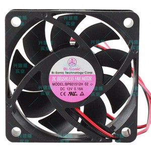 BI-SONIC BP601512H-02 12V 0.18A 2wires Cooling Fan 