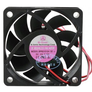 Bi-Sonic BP601512H 12V 0.18A 2wires Cooling Fan