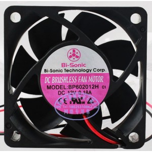 BI-Sonic BP602012H 12V 0.18A 2wires Cooling Fan