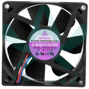 Bi-Sonic BP802512M-03 12V 0.2A 2wires Cooling Fan