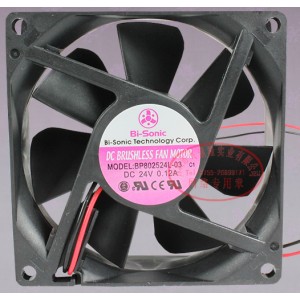 BI-Sonic BP802524L-03 24V 0.12A 2wires Cooling Fan