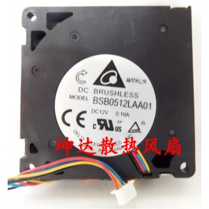 DELTA BSB0512LAA01 12V 0.10A 4 Wires Cooling Fan 