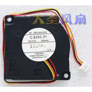 Toshiba C-E03C-01 12V 180mA 4wires Cooling Fan