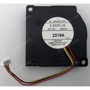 TOSHIBA C-E03C-02 12V 0.18A 4wires Cooling Fan