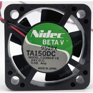 Nidec C33903-16 24V 0.08A 2wires Cooling Fan