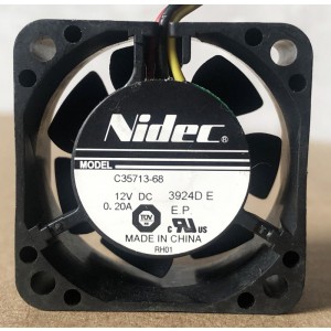 NIDEC C35713-68 12V 0.2A 3wires Cooling Fan