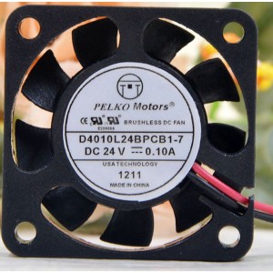 PELKO MOTORS C4010L24BPCB1-7 24V 0.06A 2wires Cooling Fan 