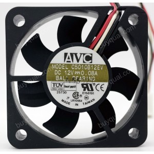 AVC C5010B12EV 12V 0.8A 3wires Cooling Fan