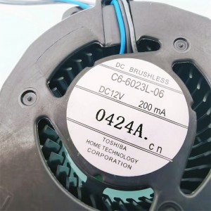TOSHIBA C6-6023L-06 12V 200mA 3wires Cooling Fan - Original New
