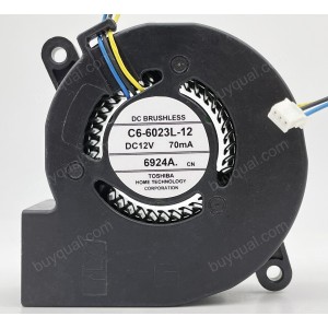 TOSHIBA C6-6023L-12 12V 70mA 3wires Cooling Fan