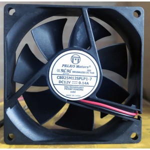 PELKO C8025M12SPLP1-7 12V 0.14A 2wires Cooling Fan