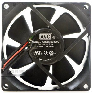 AVC C8025S24UA 24V 0.3A 2wires Cooling Fan