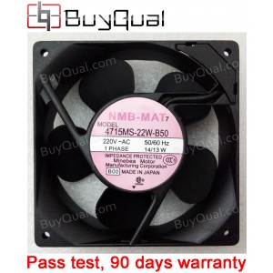 NMB 4715MS-22W-B50 220V 14/13W 2wires Cooling Fan
