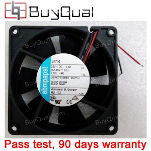 Ebmpapst 3414 24V 2.6W 2wires Cooling Fan