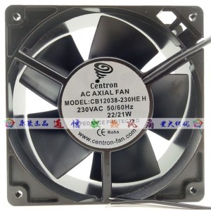CENTRON CB12038-230HE 230V 22/21W Cooling Fan