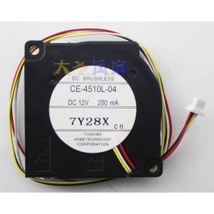 Toshiba CE-4510L-04 12V 200mA 4wires Cooling Fan