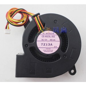 Toshiba CE-6023L-302 12V 450mA 4wires Cooling Fan