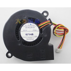 Toshiba CE-6023R-03 12V 270mA 4wires Cooling Fan