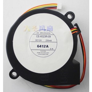 Toshiba CE-6023R-09 12V 230mA 4wires Cooling Fan