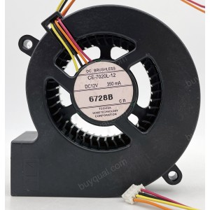 Toshiba CE-7020L-12 12V 350mA 4wires Cooling Fan
