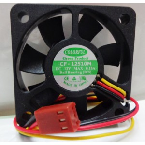 COLORFUL CF-12510M 12V 0.15A 3wires Cooling Fan