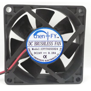 chenify CFY7025SH24 24V 0.28A 2wires Cooling Fan 