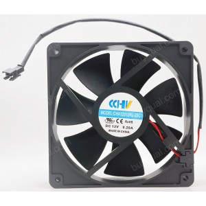 CCHV CHA12012RL-25C 12V 0.20A 2wires Cooling Fan