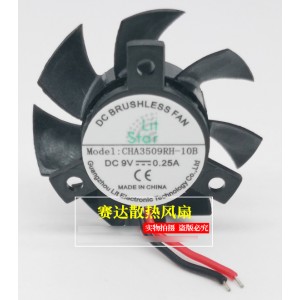 LIT CHA3509RH-10B 9V 0.25A 2wires Cooling Fan 