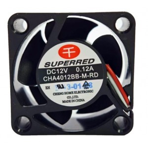SUPERRED CHA4012BB-M-RD 12V 0.12A 3wires cooling fan