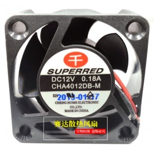 SUPERRED CHA4012DB-M 12V 0.18A 2wires Cooling Fan