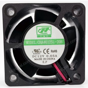 C&C CHA4012SL-20B 12V 0.05A 2wires Cooling Fan 