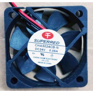 SUPERRED CHA5024CB-N 24V 0.08A 2wires Cooling Fan 