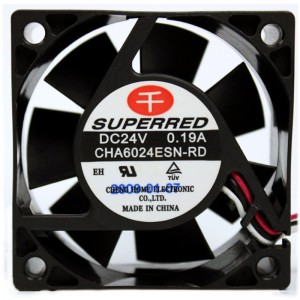 Superred CHA6024ESN-RD 24V 0.19A  3wires Cooling Fan