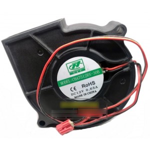 C&C CHA7512RX-30B 12V 0.65A 2wires Cooling Fan 