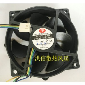 SUPERRED CHA9212FS-P8-5 12V 0.43A 4wires Cooling Fan 