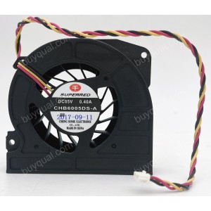 SUPERRED CHB6005DS-A 5V 0.40A 3wires Cooling Fan