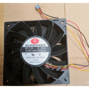 Superred CHD12012AB-A 12V 0.85A 3wires Cooling Fan 
