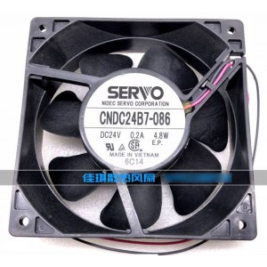 SERVO CNDC24B7-086 24V 0.2A 4.8W 2wires Cooling Fan 