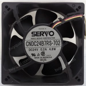 SERVO CNDC24B7RS-702 24V 0.2A 4.8W 3wires Cooling Fan