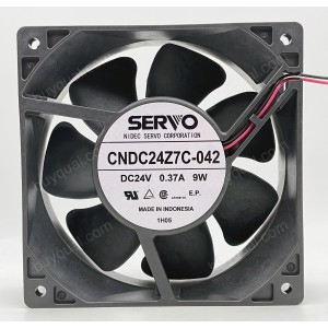 SERVO CNDC24Z7C-042 CNDC24Z7C-042A 24V 0.37A 9W 2wires Cooling Fan - Original New