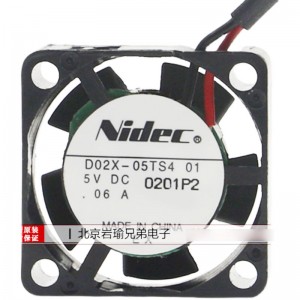 NIDEC D02X-05TS4 D02X-12TL 12V 0.06A 2wires Cooling Fan
